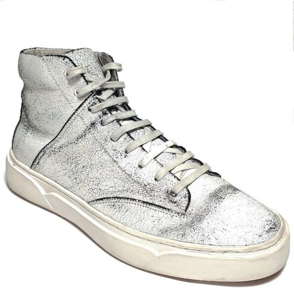 TCG Limited Edition "Culver" Cracked Distressed White Sneakers Sz 9 - Picture 6 of 13